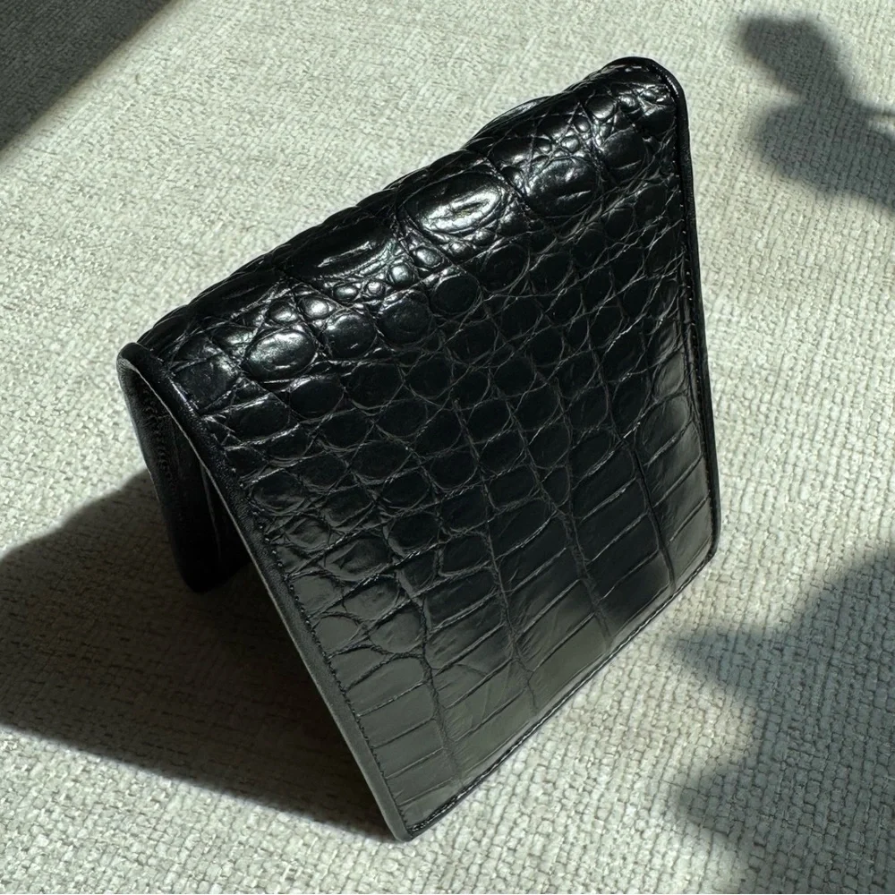 Bi-Fold Authentic Crocodile Leather Wallet 1C